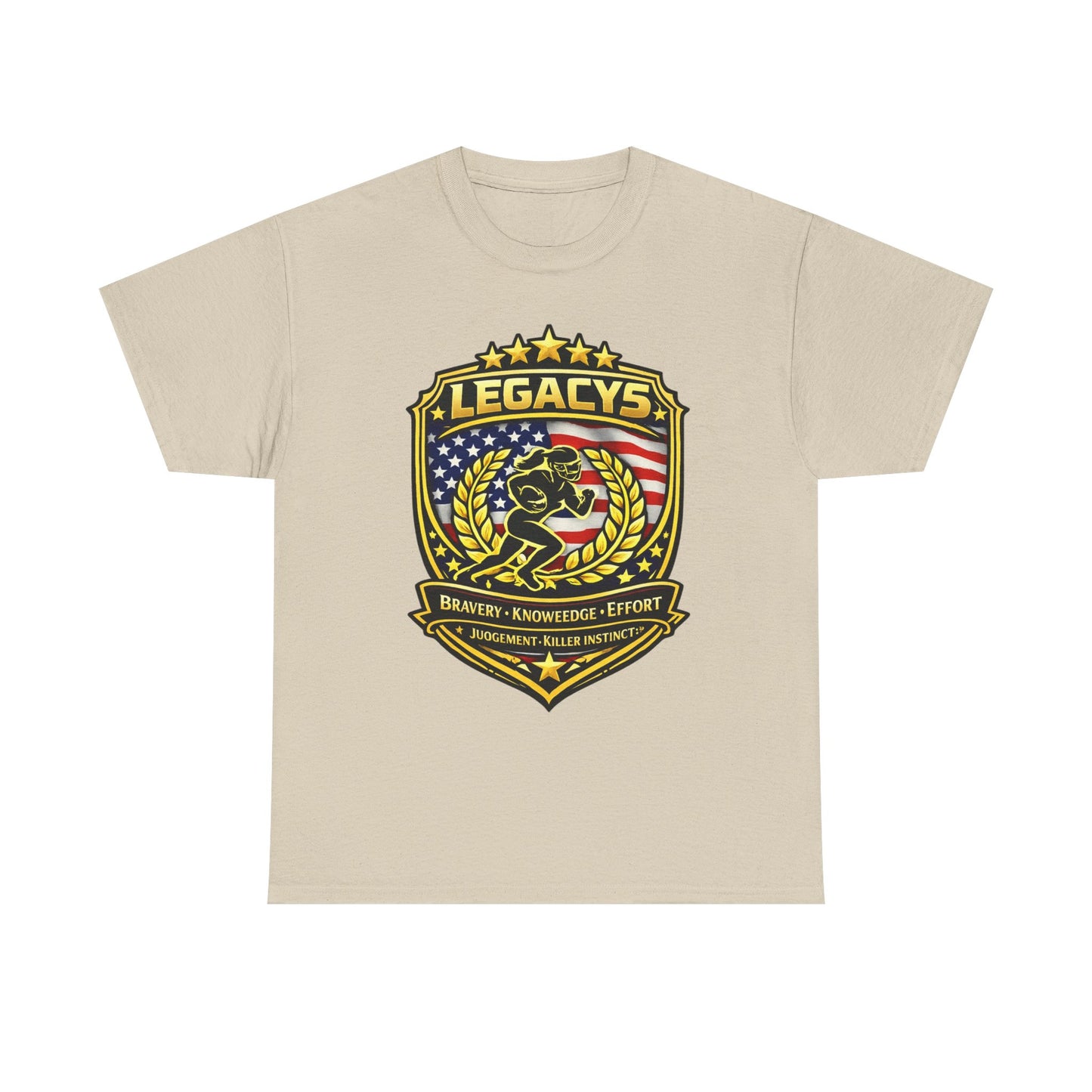 Football- Female Silhouette Legacy Shield T-Shirt