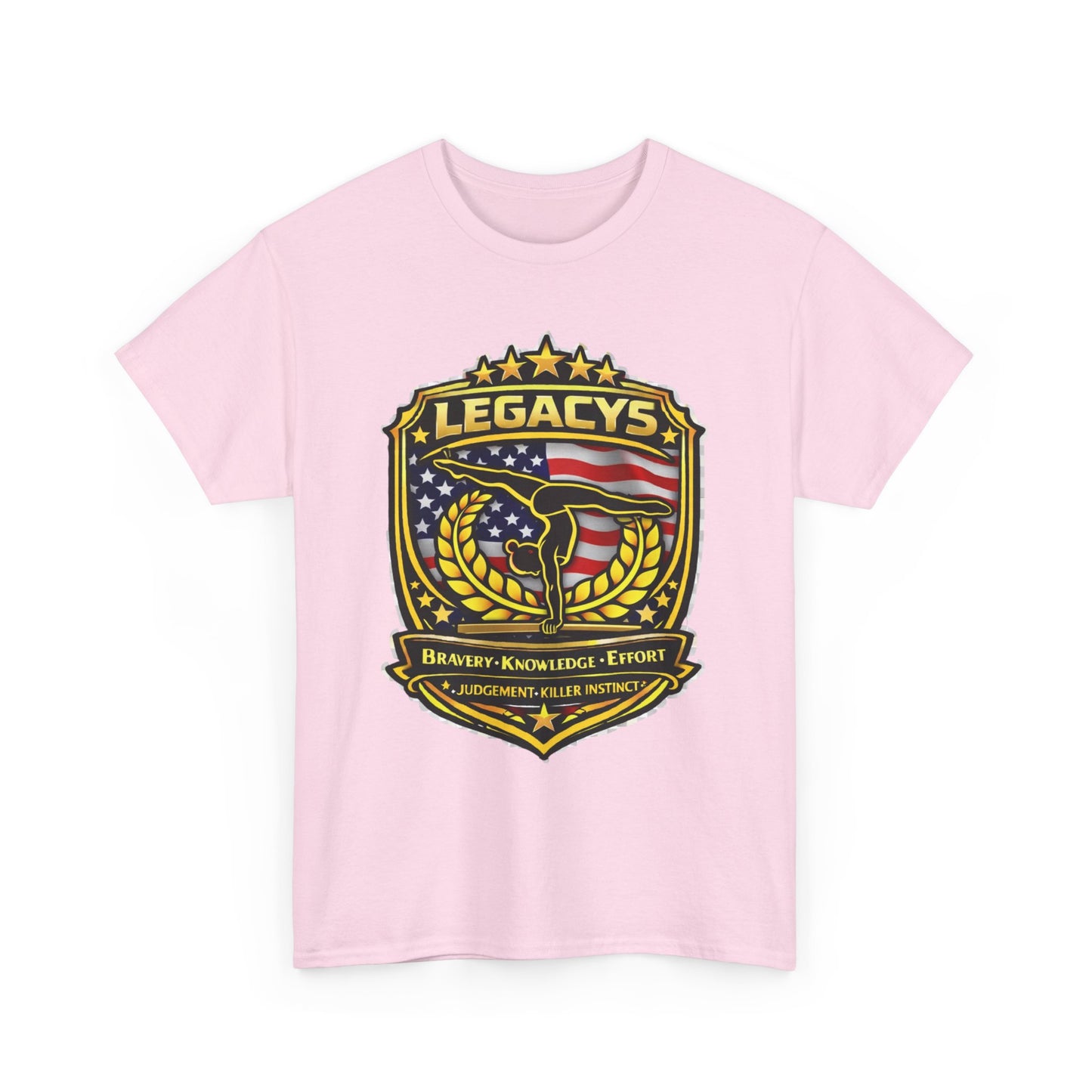Gymnastics - Female Silhouette Legacy Shield T-Shirt