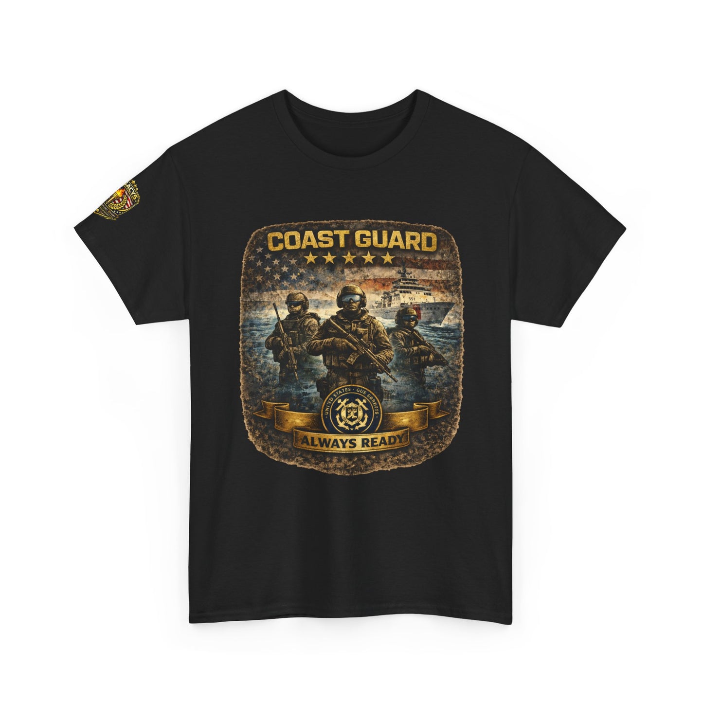 Coast Guard "Always Ready" â€“ Military Veteran Tribute Tee w/ Legacy 5 Brand Crest