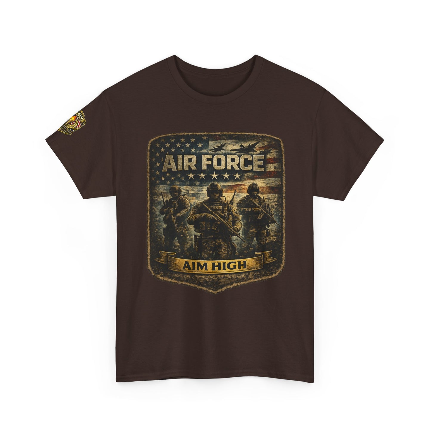Air Force 'Aim High' Military Tee w/ Legacy 5 Brand Crest
