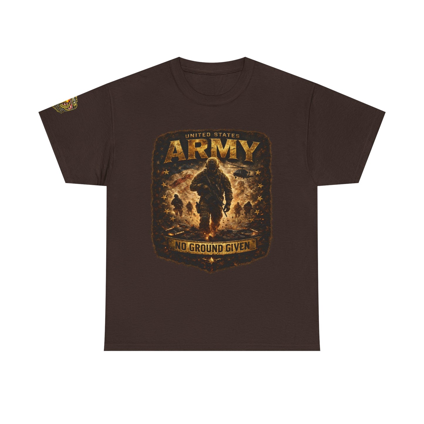 Army â€” "No Ground Given" Military Graphic Tee w/ Legacy 5 Brand Crest