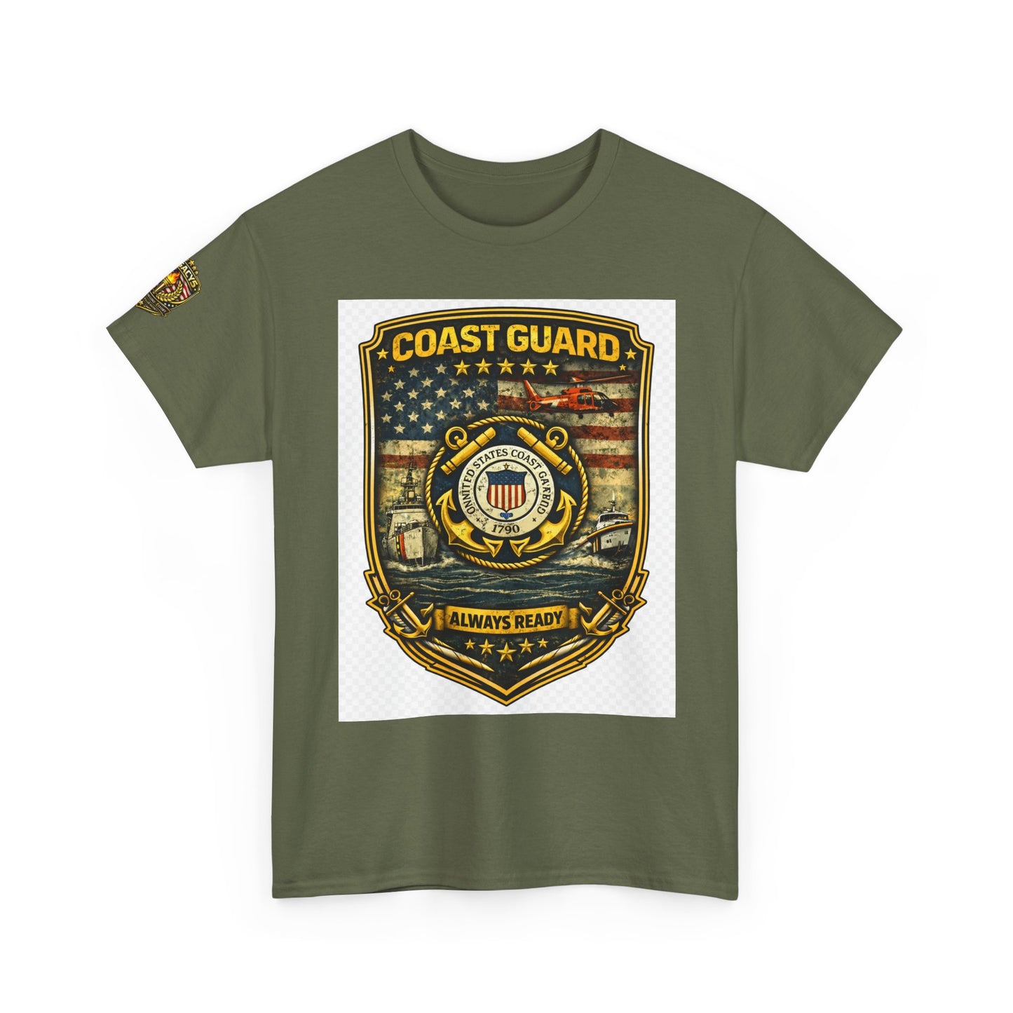 Coast Guard Shield â€” "Always Ready" Patriotic Military Tee w/ Legacy 5 Brand Crest