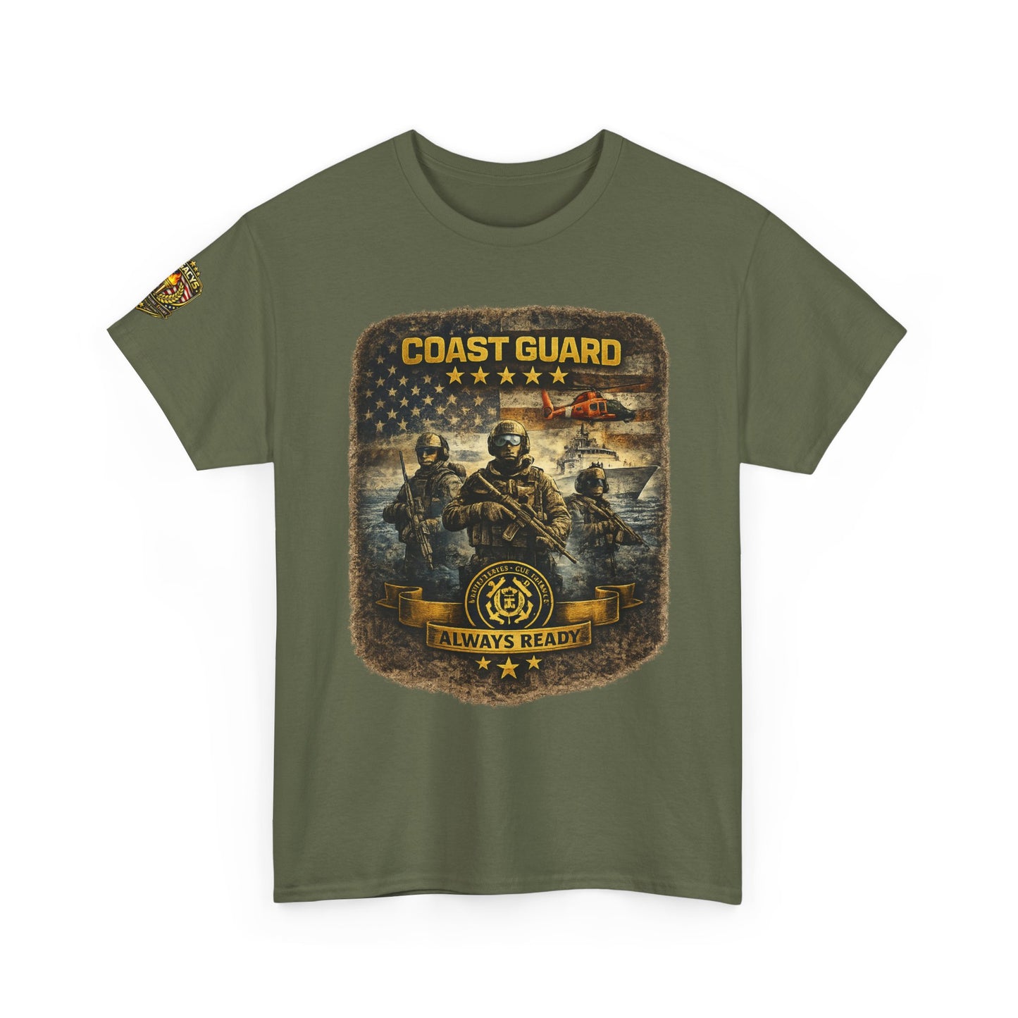 Coast Guard Helicopter 'Always Ready' Graphic Tee w/ Legacy 5 Brand Crest