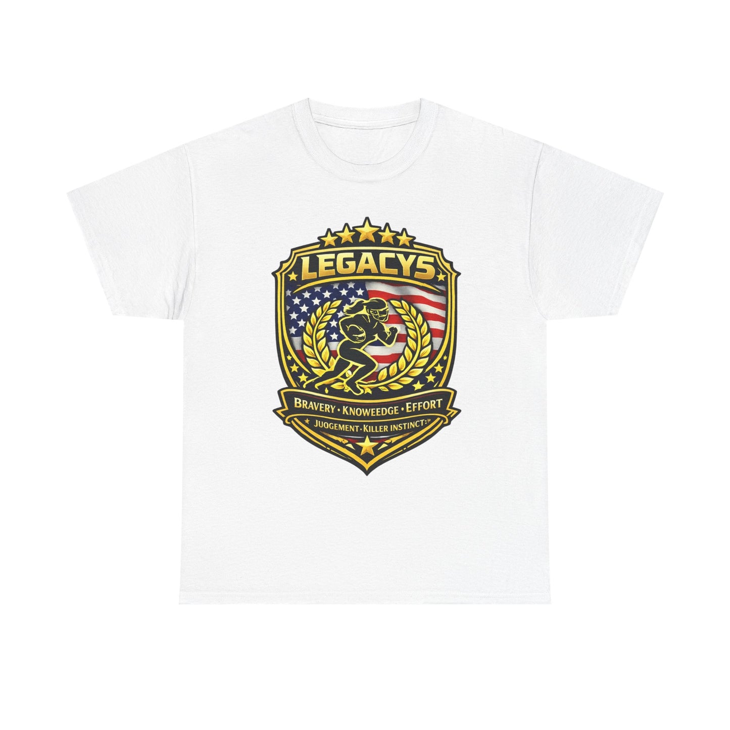 Football- Female Silhouette Legacy Shield T-Shirt