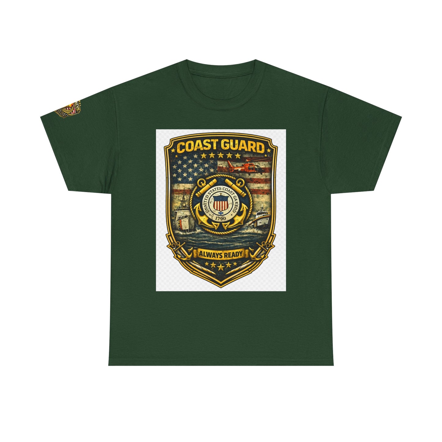 Coast Guard Shield â€” "Always Ready" Patriotic Military Tee w/ Legacy 5 Brand Crest