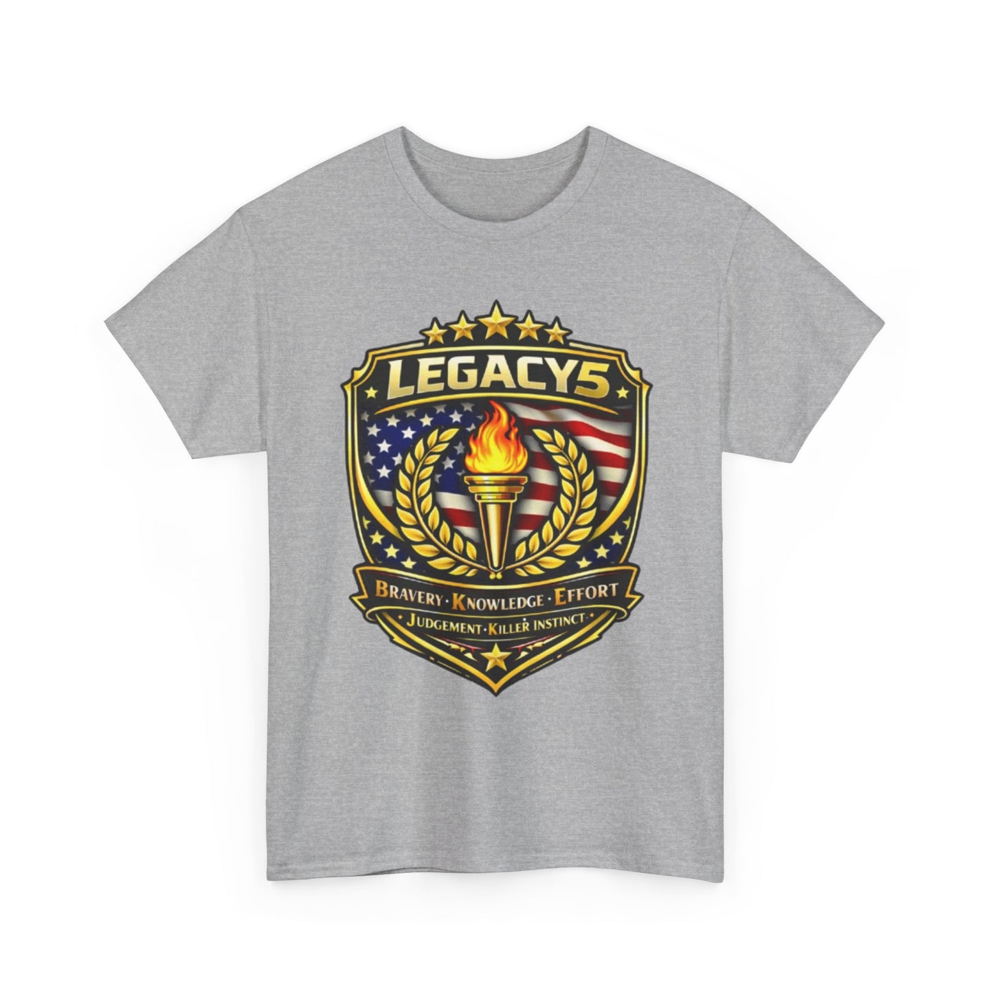 Legacy 5 Brand Crest T-Shirt - Built on Values. Worn with Purpose