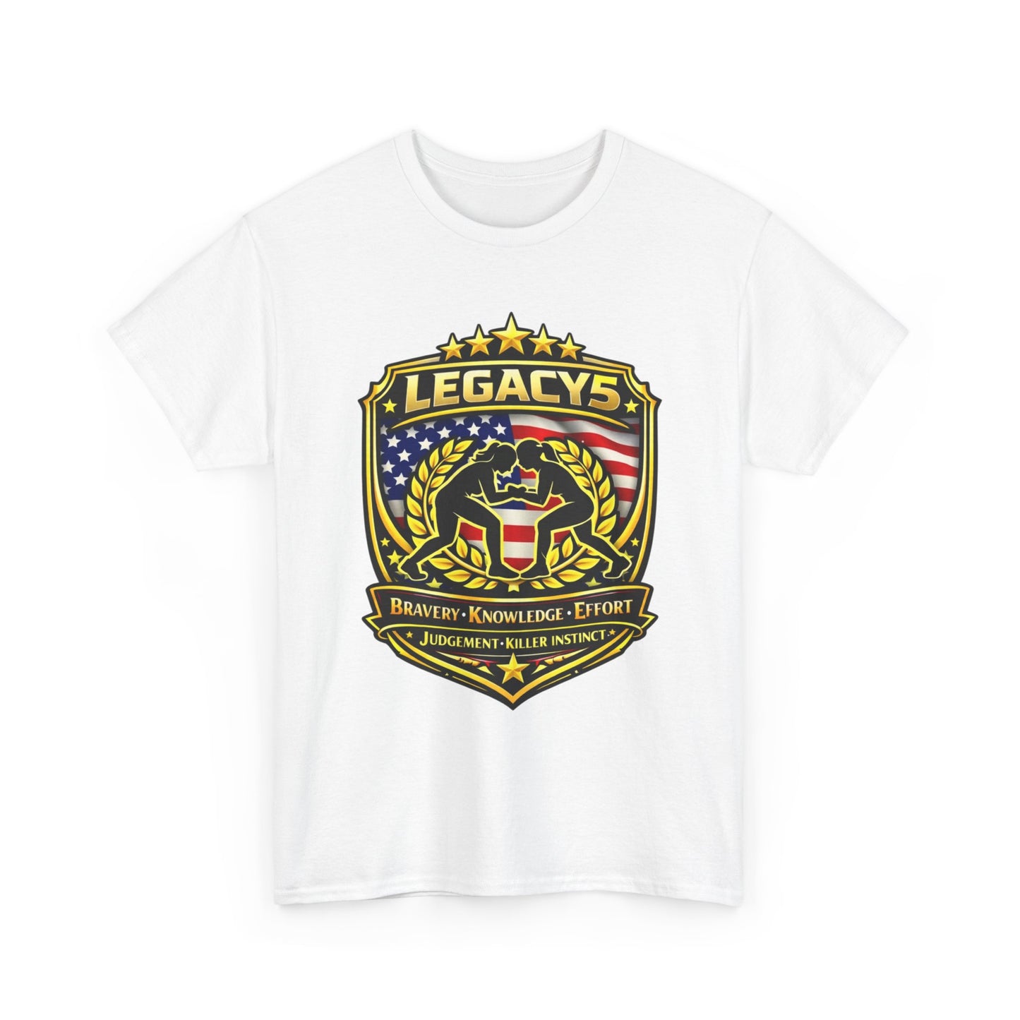 Wrestling- Female Silhouette Legacy Shield T-Shirt