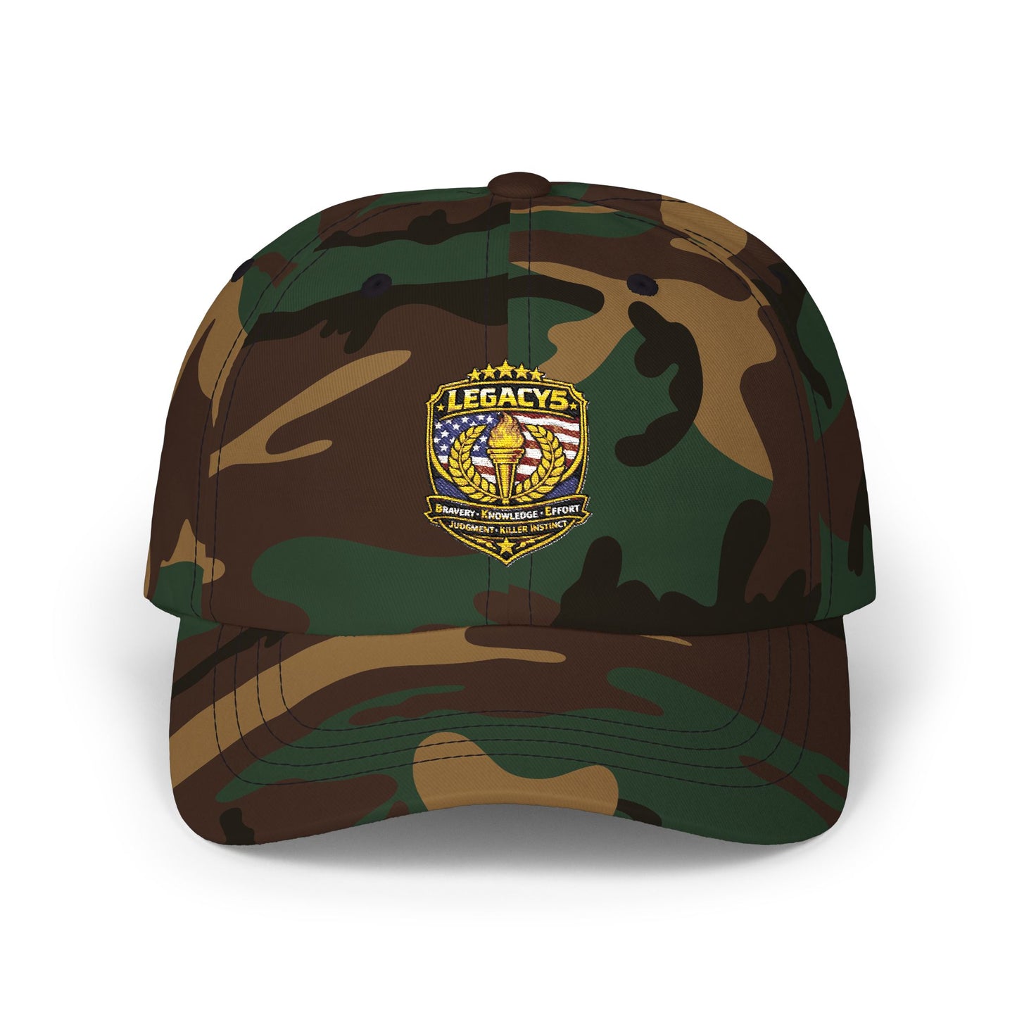 Legacy Crest Dad Cap â€“ Embroidered Shield Logo Baseball Hat