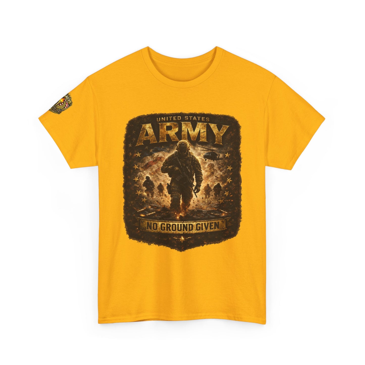 Army â€” "No Ground Given" Military Graphic Tee w/ Legacy 5 Brand Crest