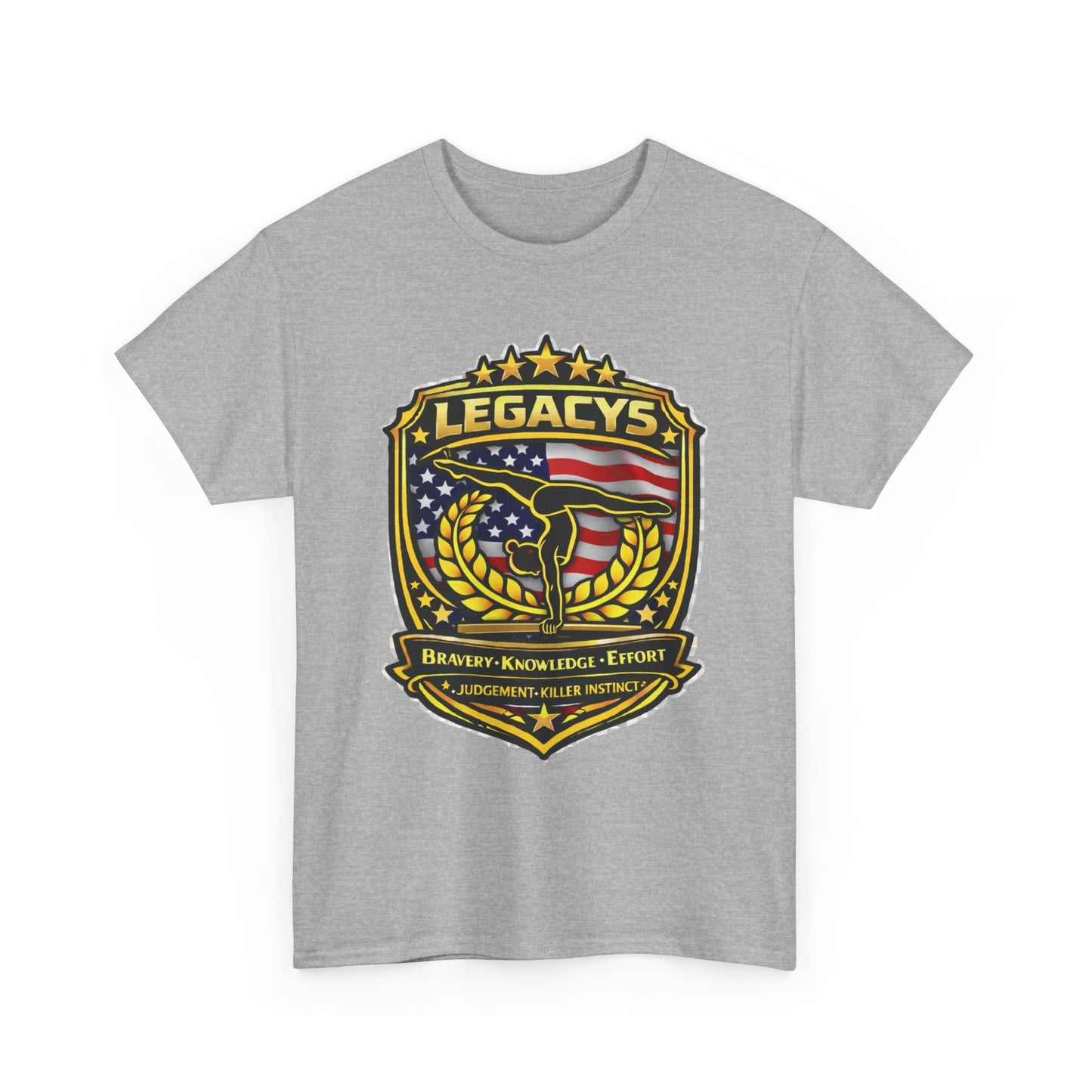 Gymnastics - Female Silhouette Legacy Shield T-Shirt