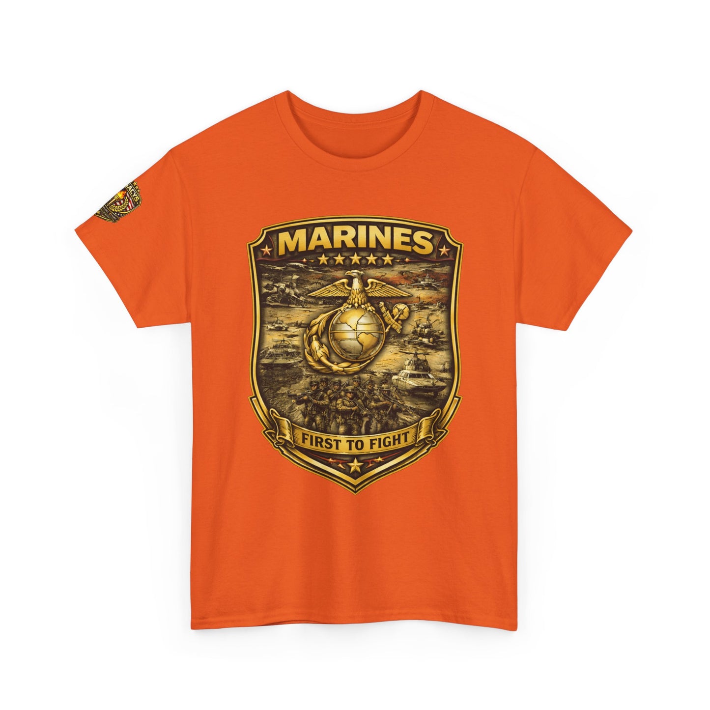 Marines 'First to Fight' Emblem T-Shirt w/ Legacy 5 Brand Crest