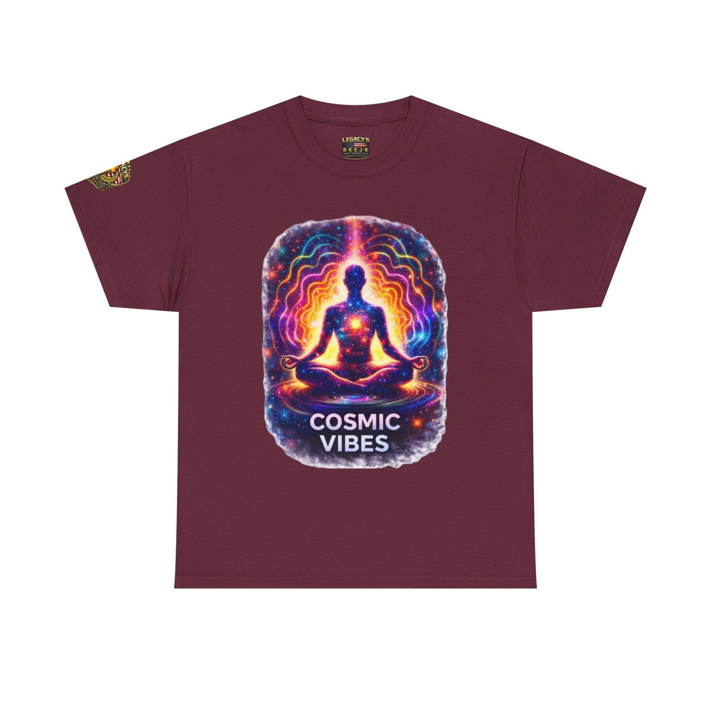 Meditating Silhouette 'Cosmic Vibes' T-shirt