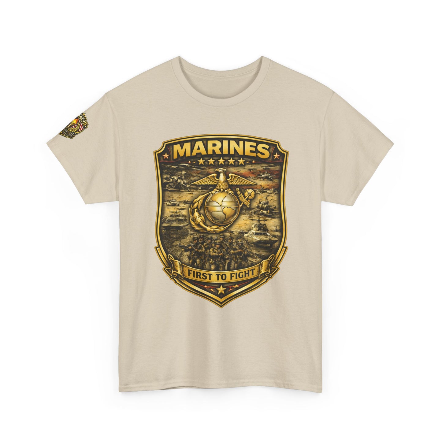 Marines 'First to Fight' Emblem T-Shirt w/ Legacy 5 Brand Crest