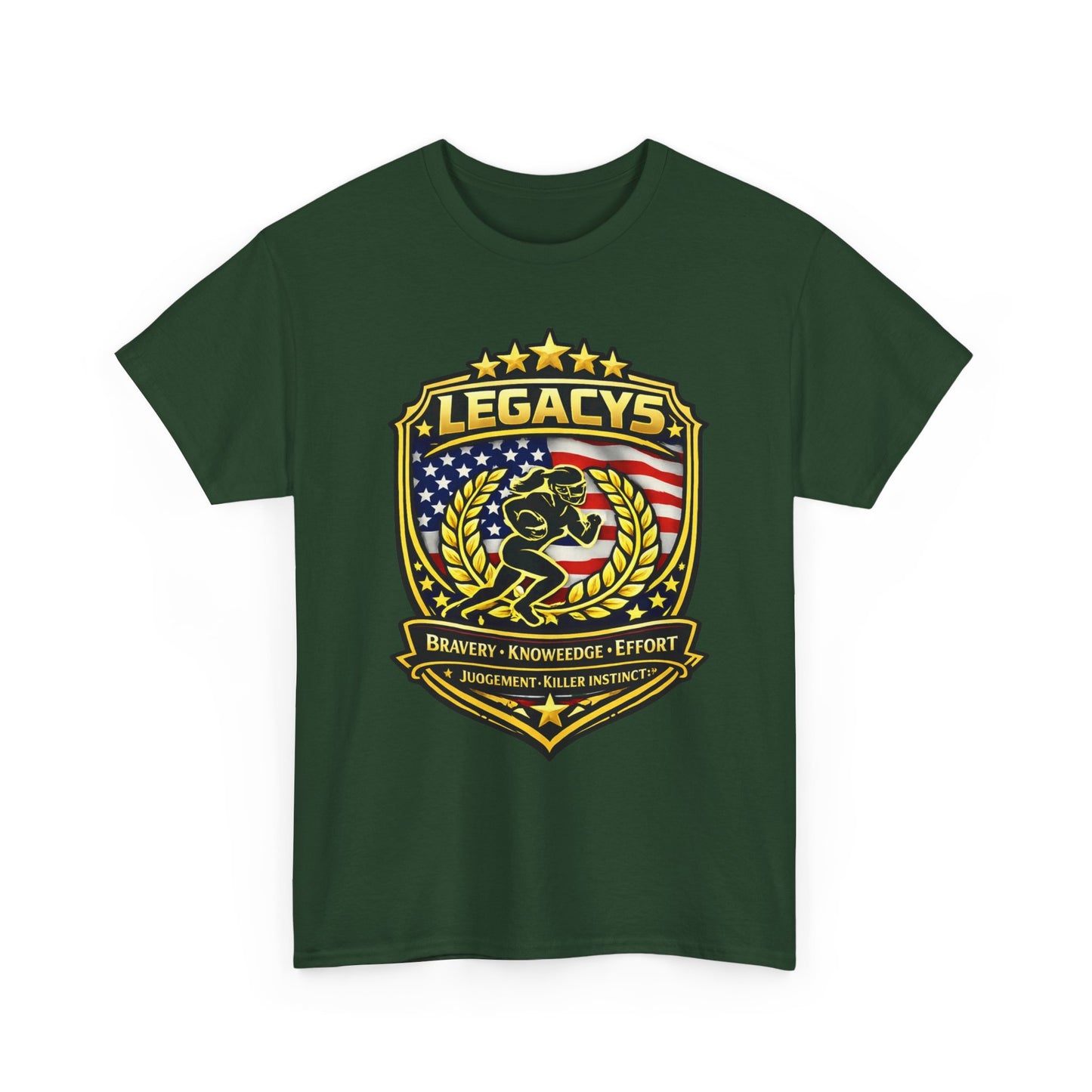 Football- Female Silhouette Legacy Shield T-Shirt