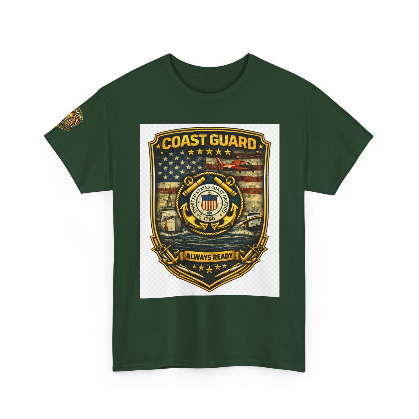 Coast Guard Shield â€” "Always Ready" Patriotic Military Tee w/ Legacy 5 Brand Crest