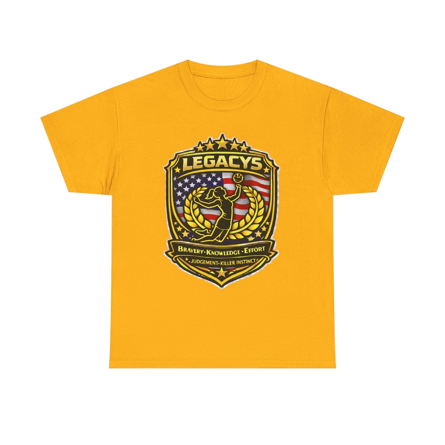Volleyball - Female Silhouette Legacy Shield T-Shirt