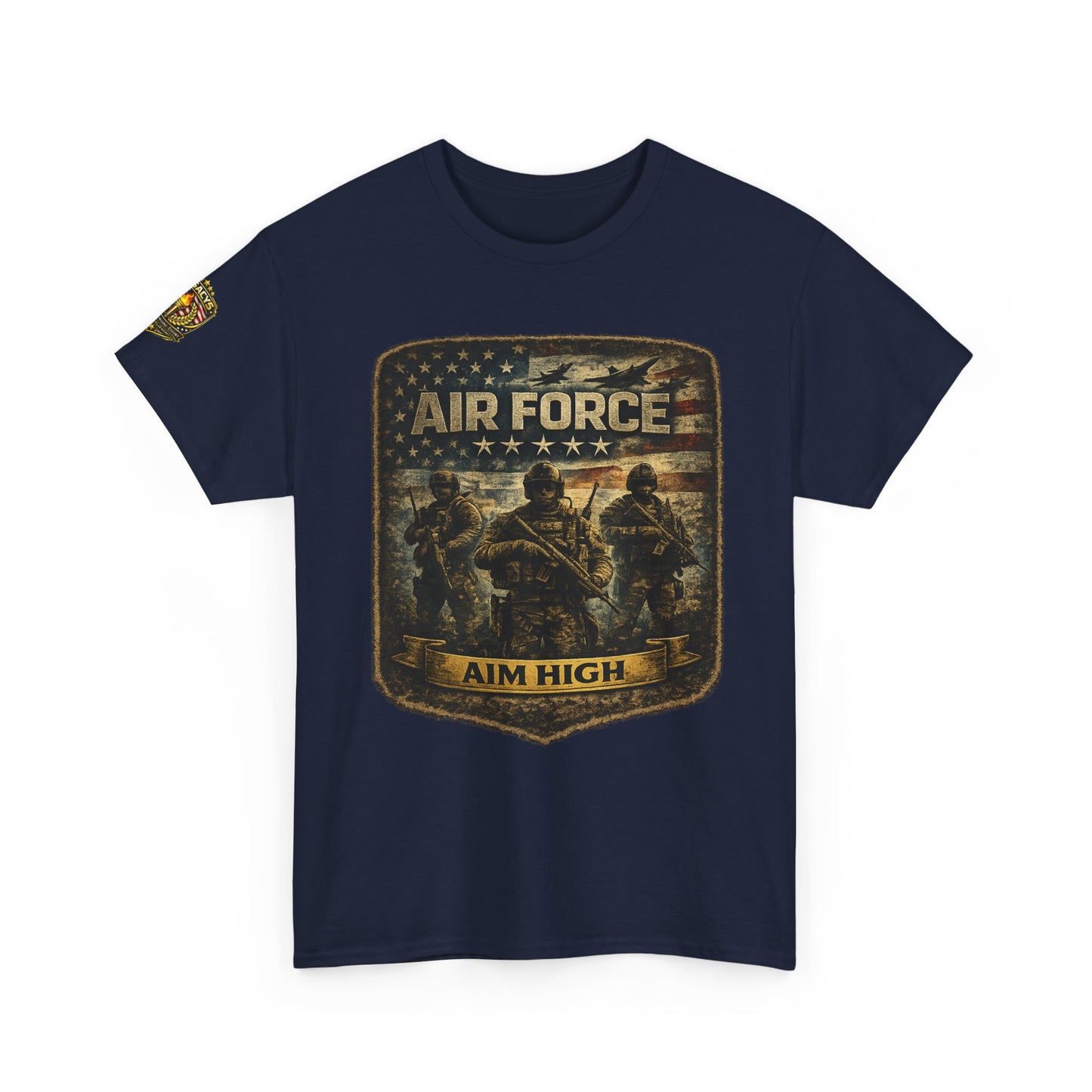 Air Force 'Aim High' Military Tee w/ Legacy 5 Brand Crest