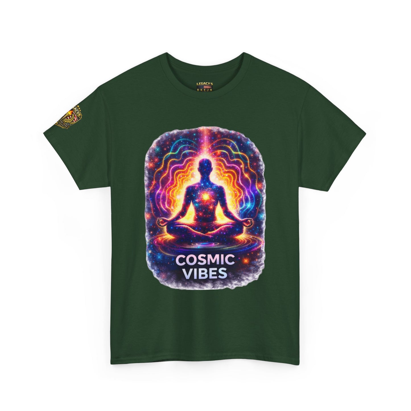 Meditating Silhouette 'Cosmic Vibes' T-shirt