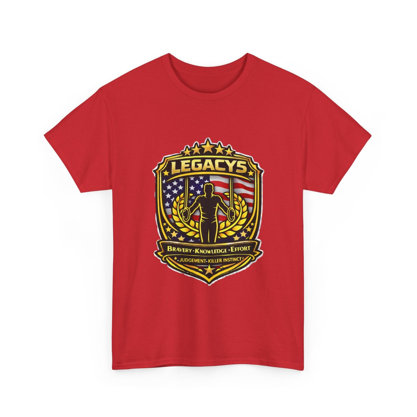 Gymnastics - Male Silhouette Legacy Shield T-Shirt