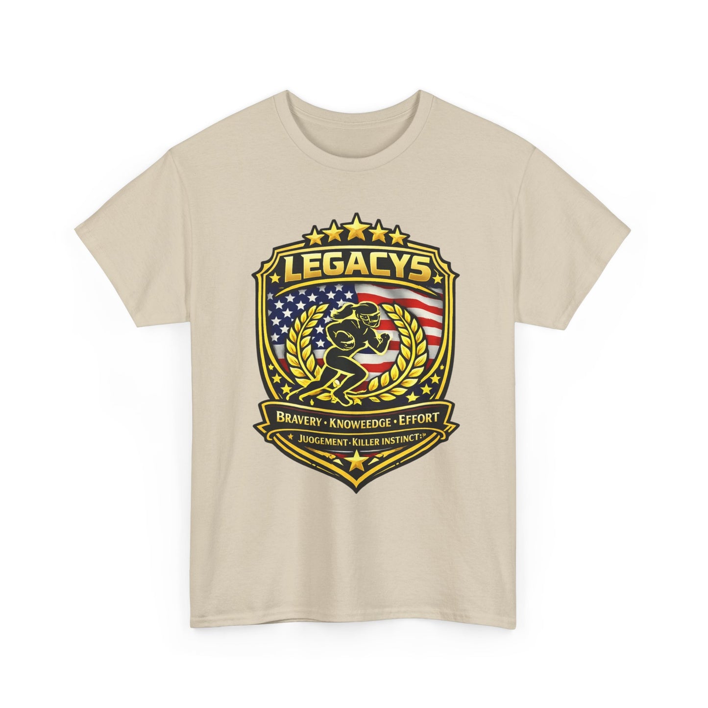 Football- Female Silhouette Legacy Shield T-Shirt