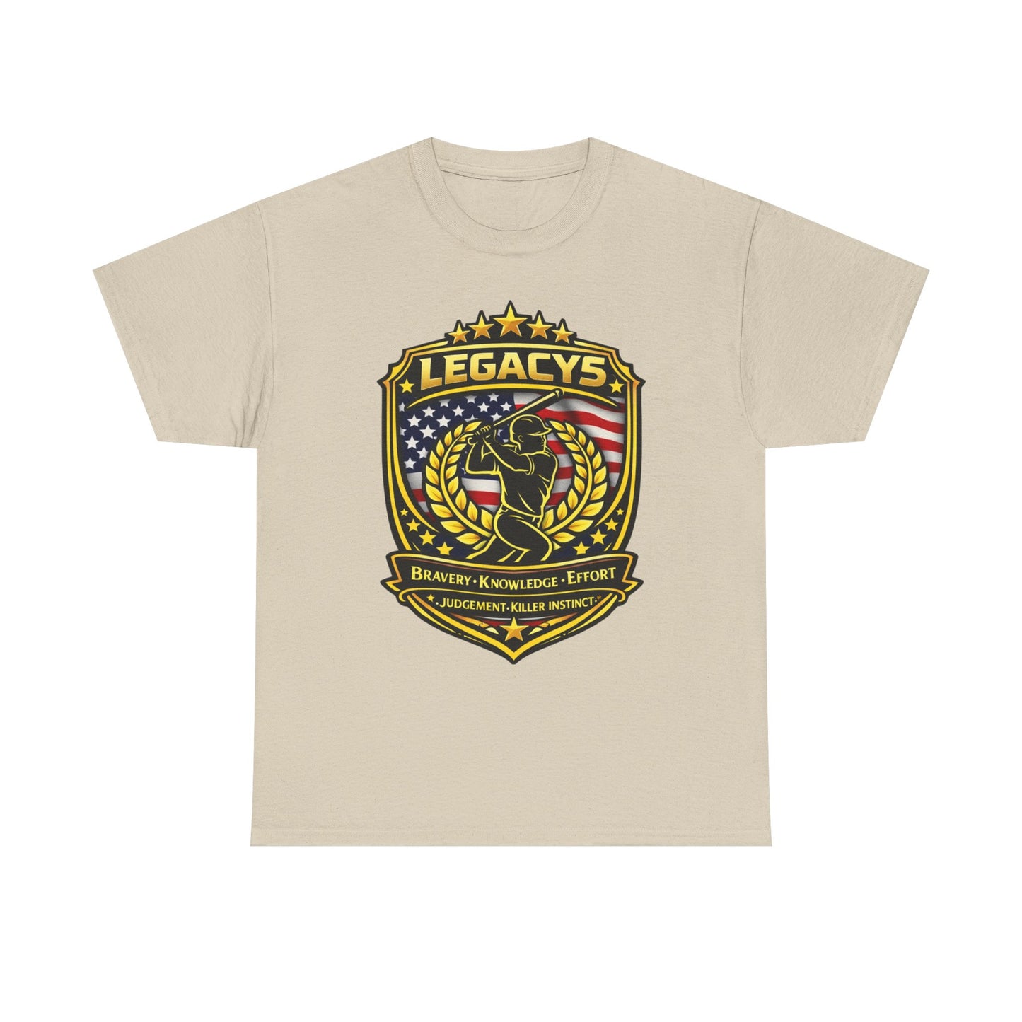 Baseball/Softball - Male Silhouette Legacy Shield T-Shirt