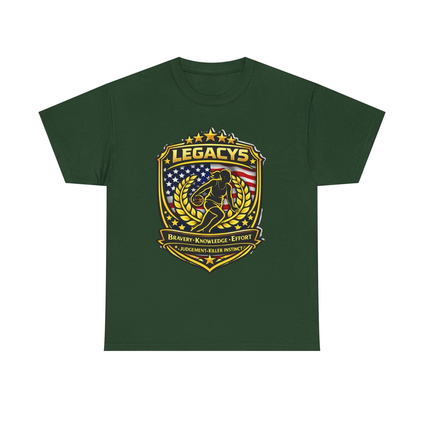 Basketball- Female Silhouette Legacy Shield T-Shirt
