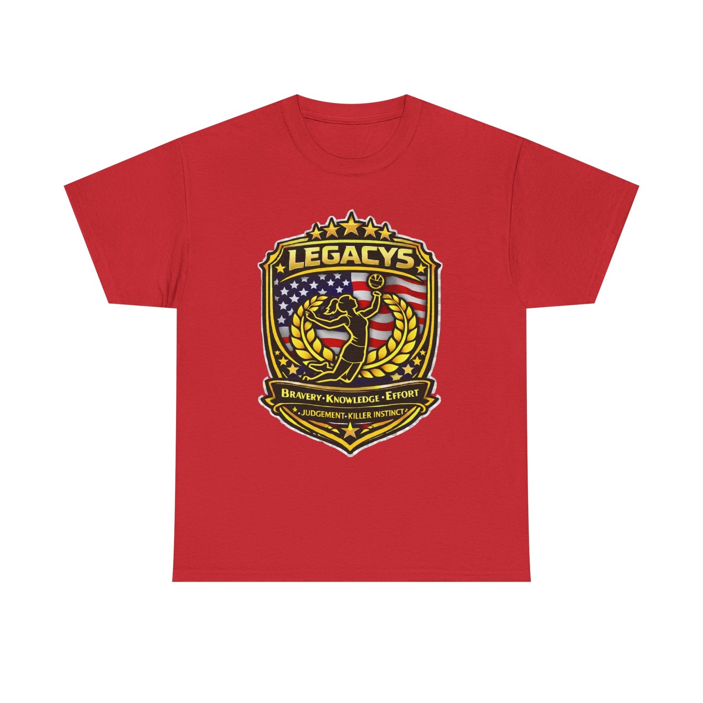 Volleyball - Female Silhouette Legacy Shield T-Shirt