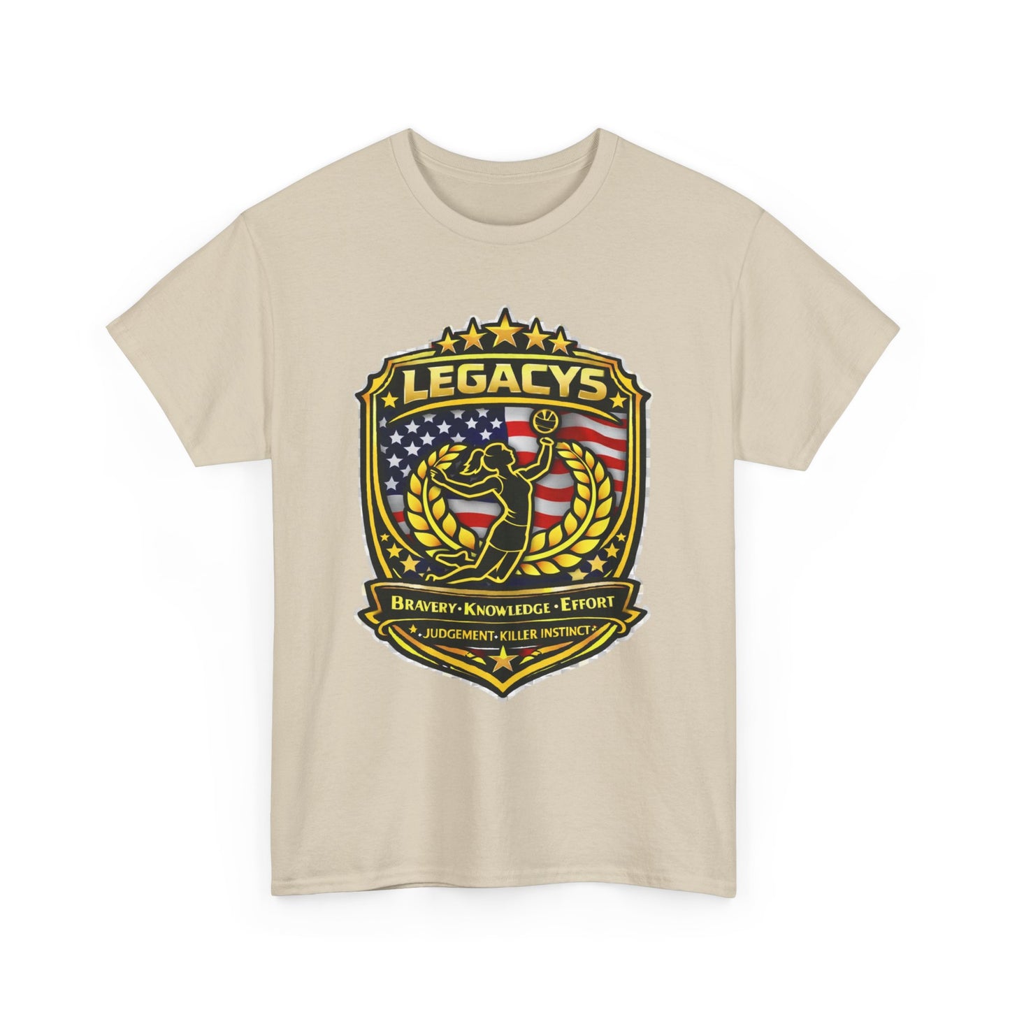 Volleyball - Female Silhouette Legacy Shield T-Shirt