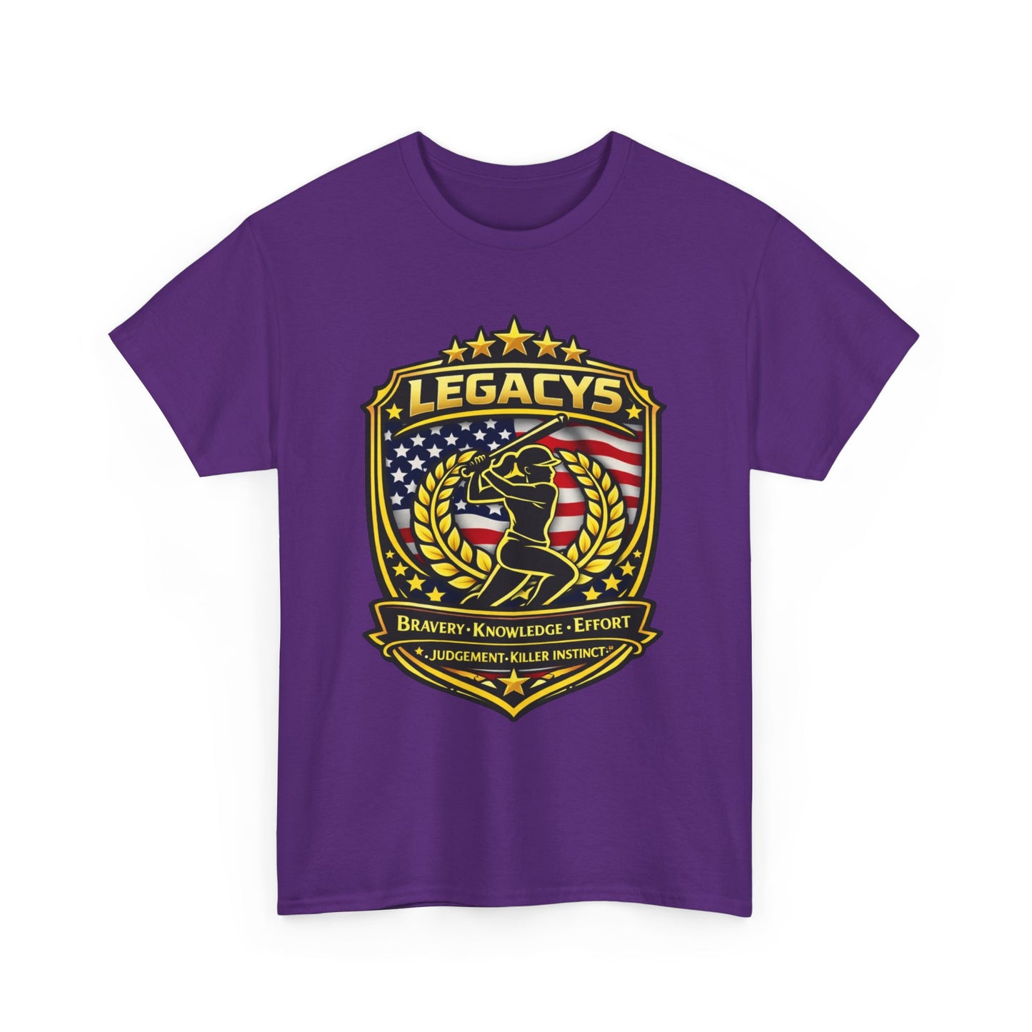 Baseball/Softball -Female Silhouette Legacy Shield T-Shirt