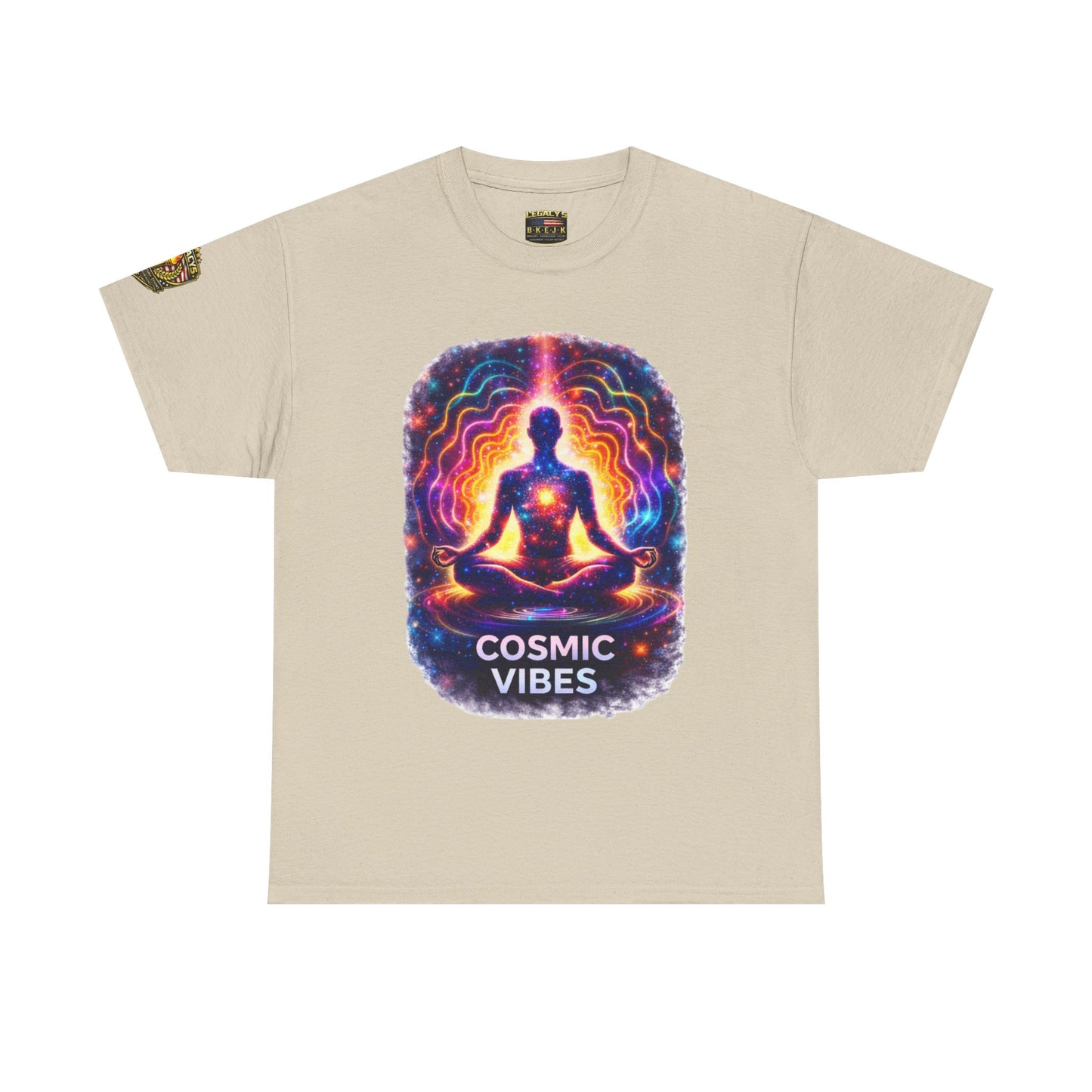 Meditating Silhouette 'Cosmic Vibes' T-shirt