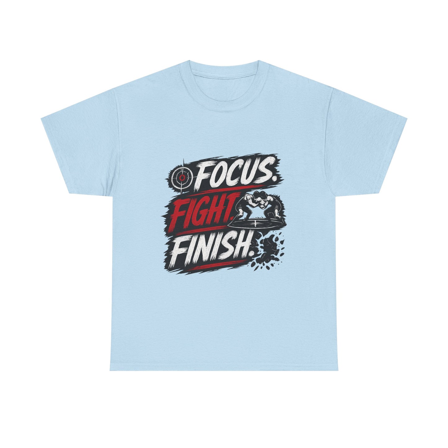 Wrestling 'Focus. Fight. Finish.' Motivational Tee