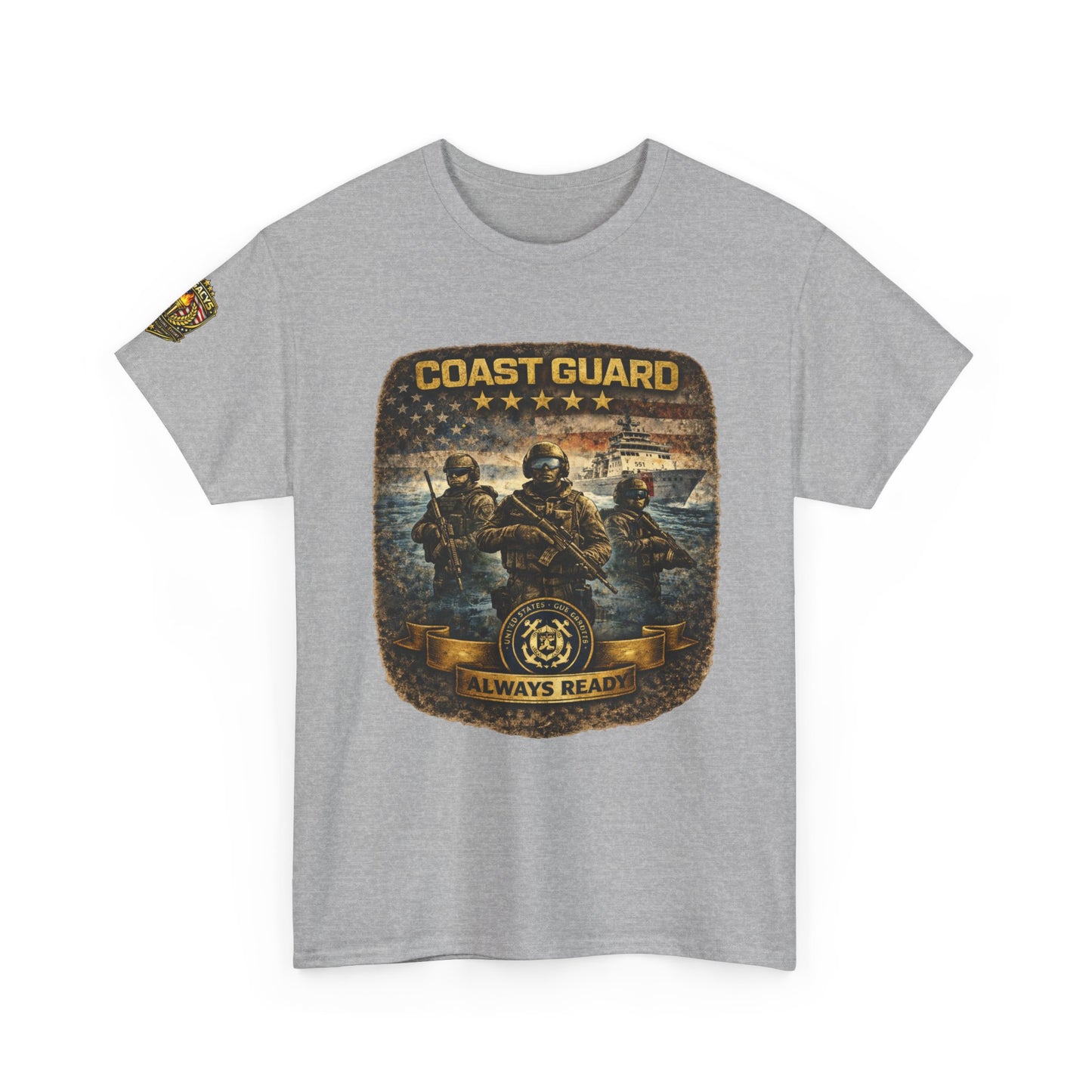 Coast Guard "Always Ready" â€“ Military Veteran Tribute Tee w/ Legacy 5 Brand Crest