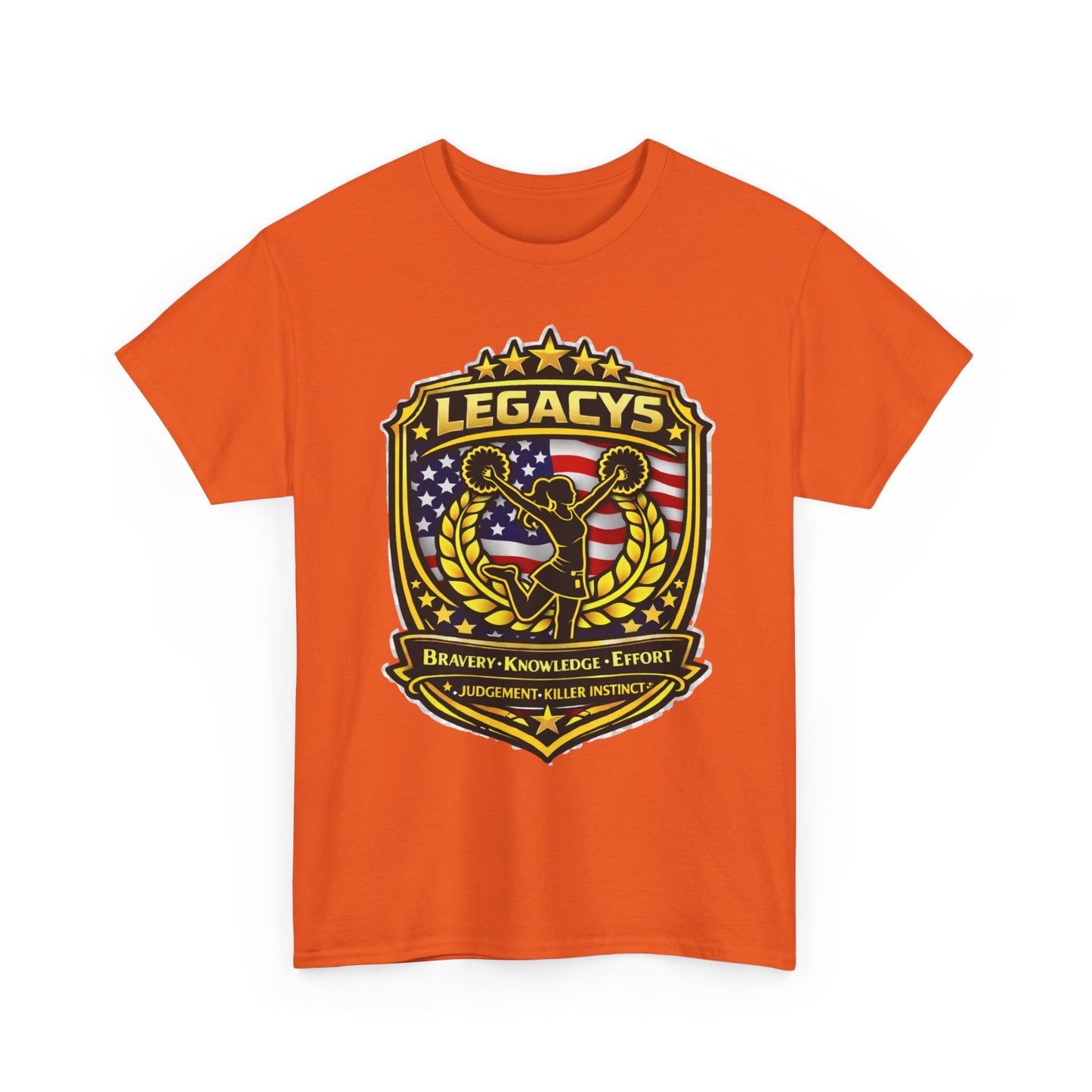 Cheerleading- Female Silhouette Legacy Shield T-Shirt