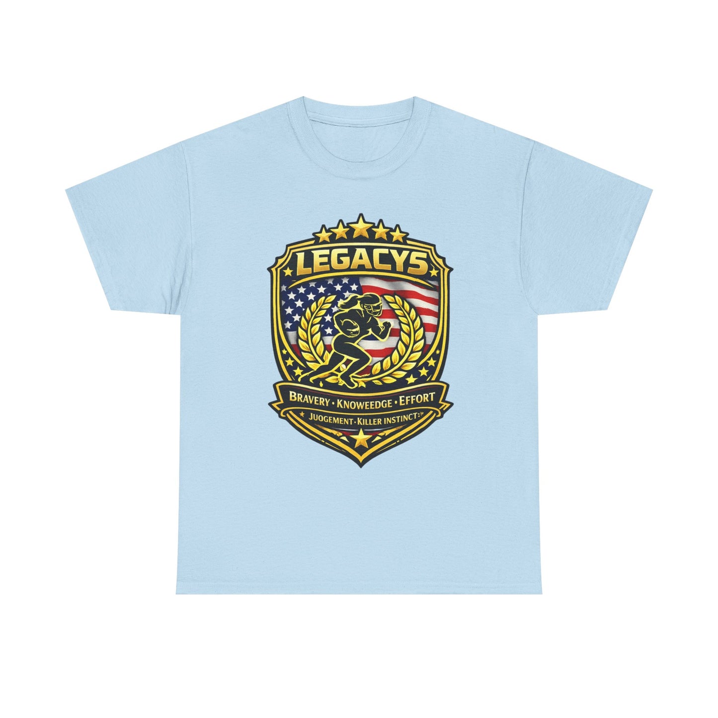 Football- Female Silhouette Legacy Shield T-Shirt