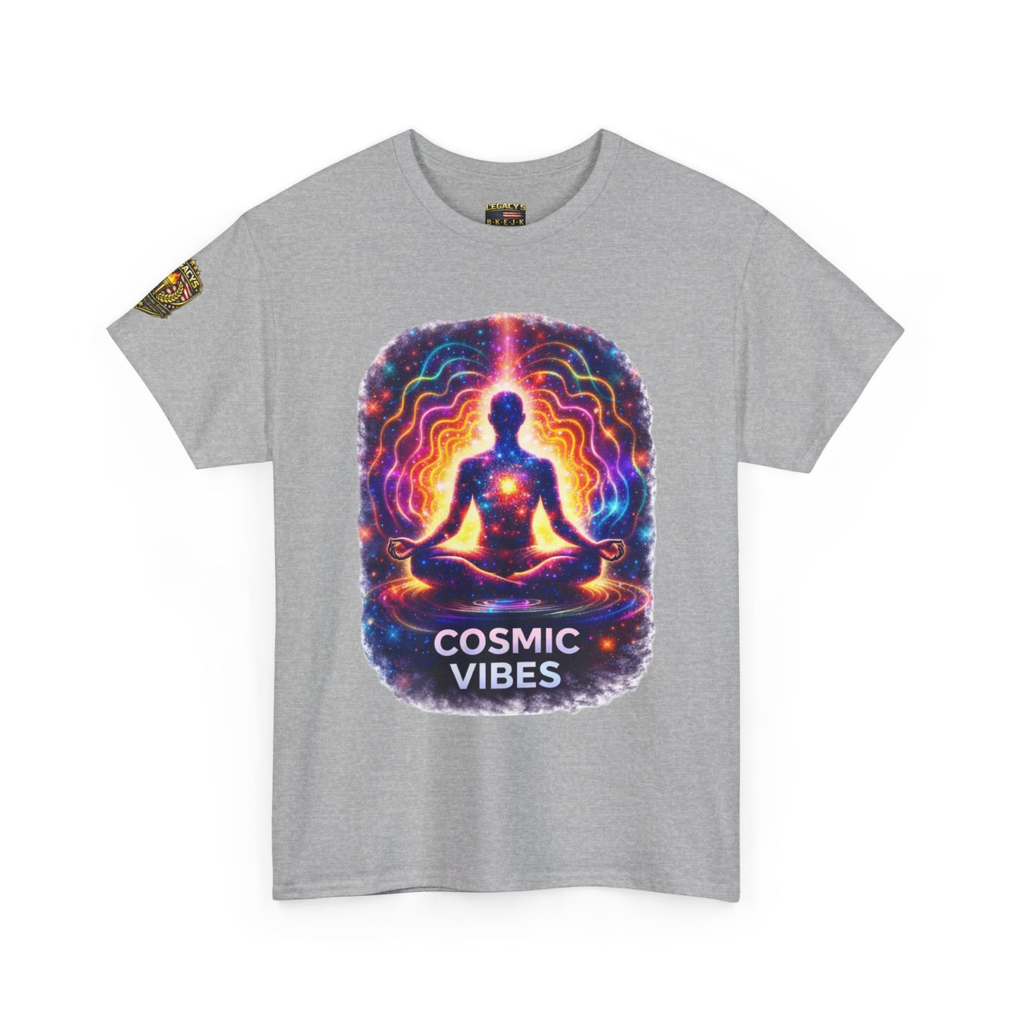 Meditating Silhouette 'Cosmic Vibes' T-shirt