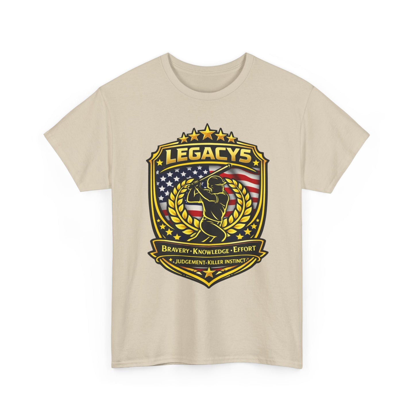 Baseball/Softball - Male Silhouette Legacy Shield T-Shirt