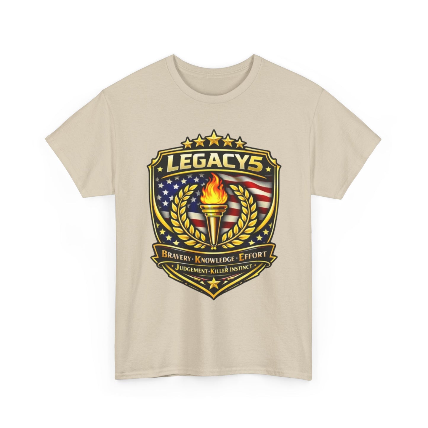 Legacy 5 Brand Crest T-Shirt - Built on Values. Worn with Purpose