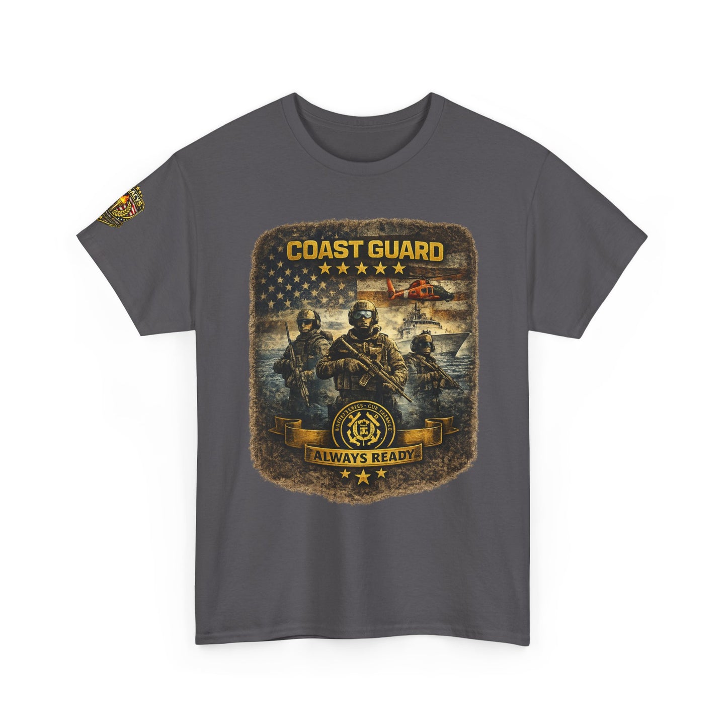 Coast Guard Helicopter 'Always Ready' Graphic Tee w/ Legacy 5 Brand Crest