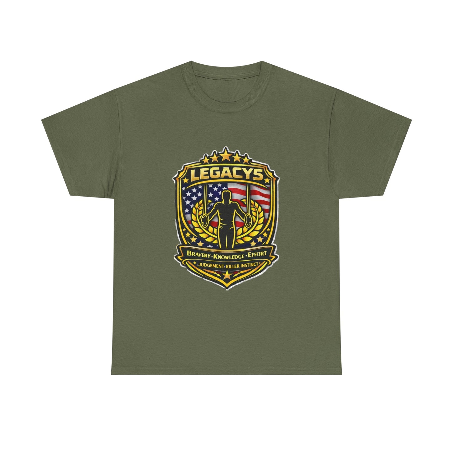 Gymnastics - Male Silhouette Legacy Shield T-Shirt