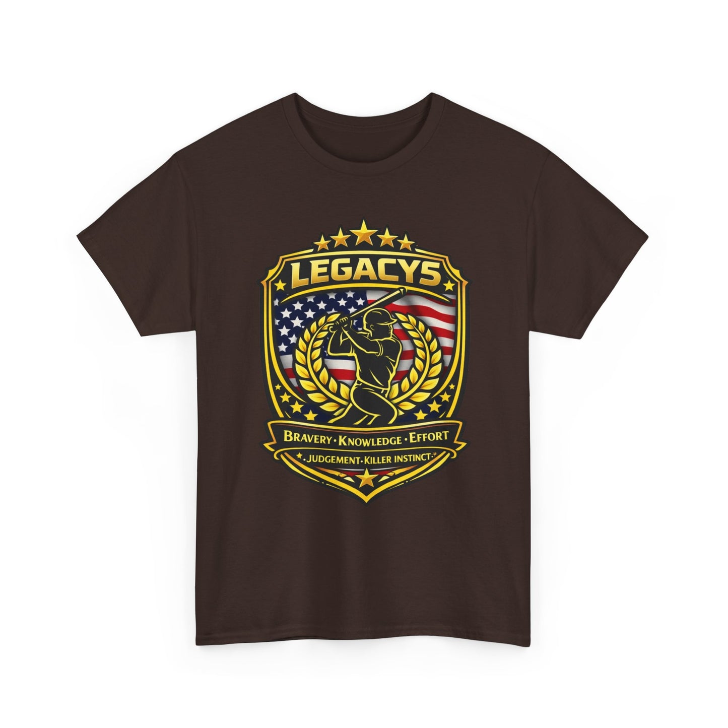 Baseball/Softball - Male Silhouette Legacy Shield T-Shirt