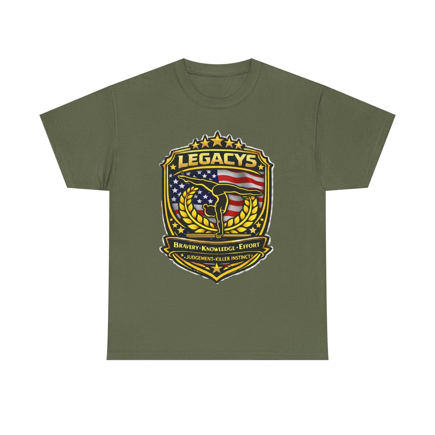 Gymnastics - Female Silhouette Legacy Shield T-Shirt