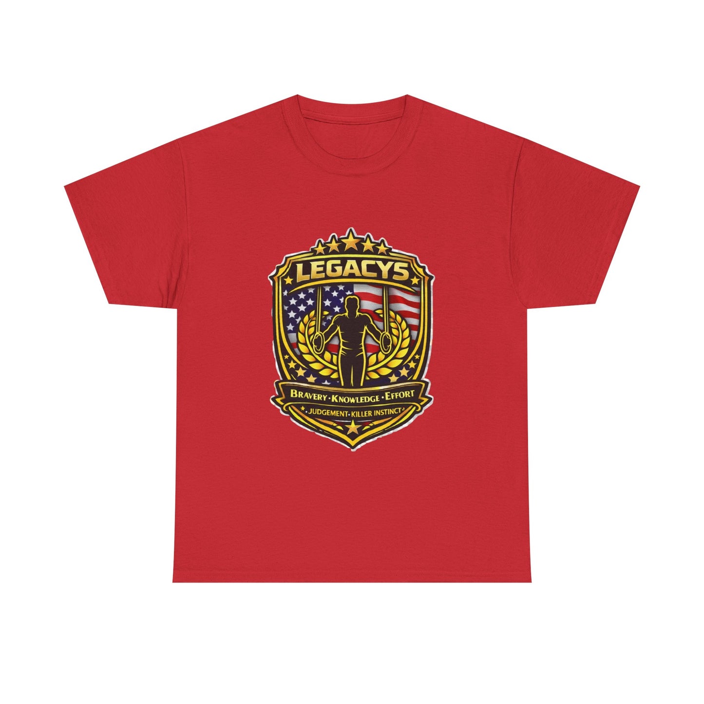 Gymnastics - Male Silhouette Legacy Shield T-Shirt