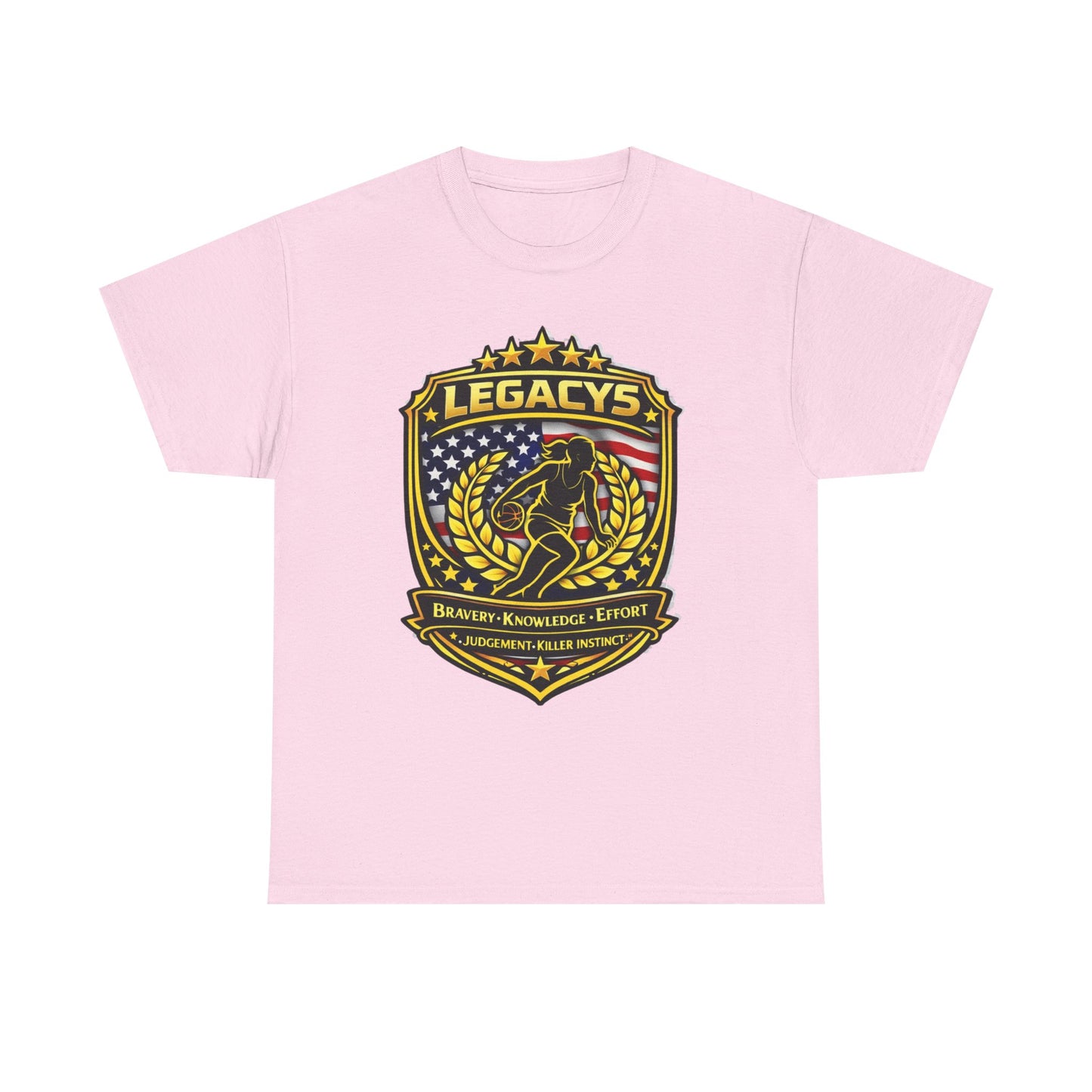 Basketball- Female Silhouette Legacy Shield T-Shirt