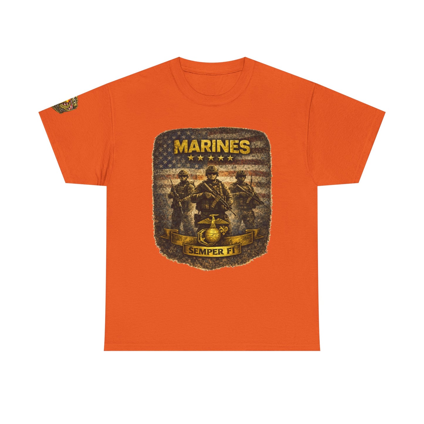 Marines Semper Fi Tâ€‘Shirt â€” Vintage Military Emblem Tee w/ Legacy 5 Brand Crest