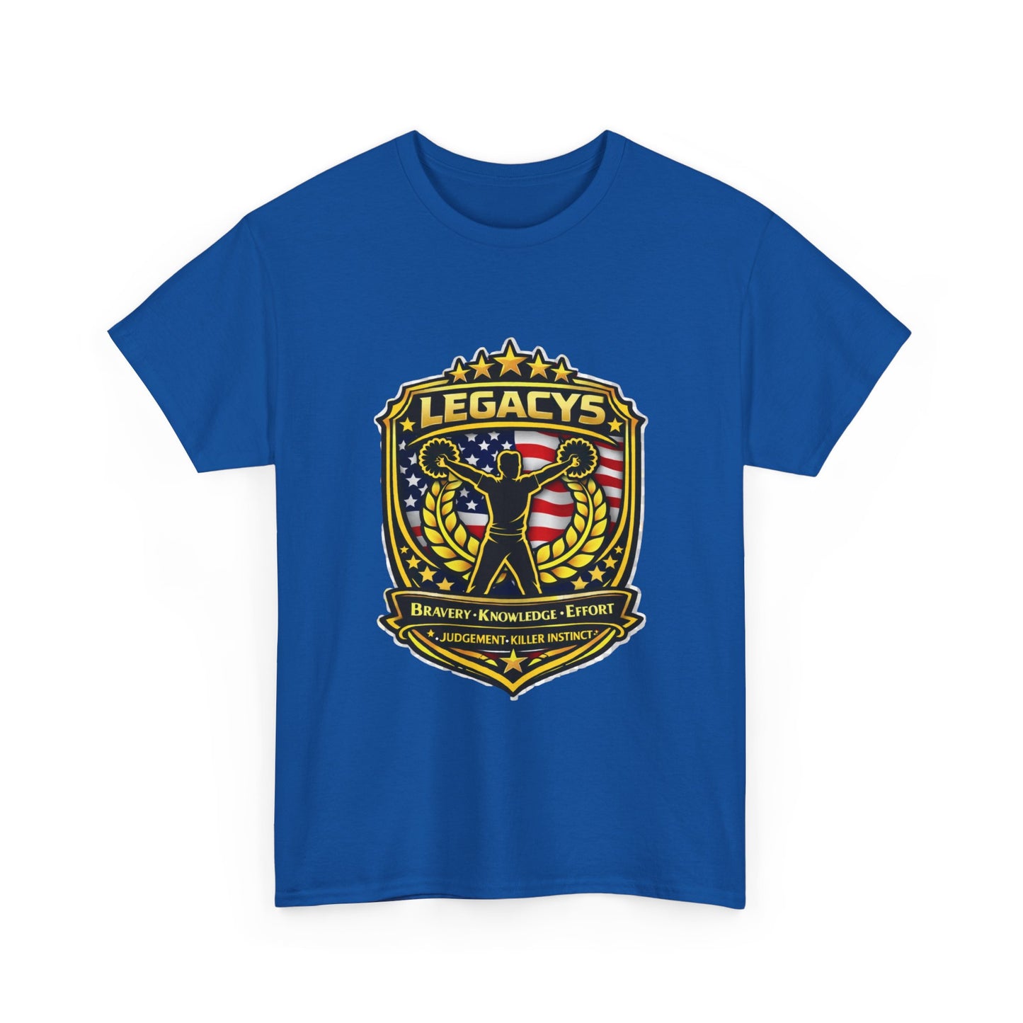 Cheerleading - Male Silhouette Legacy Shield T-Shirt