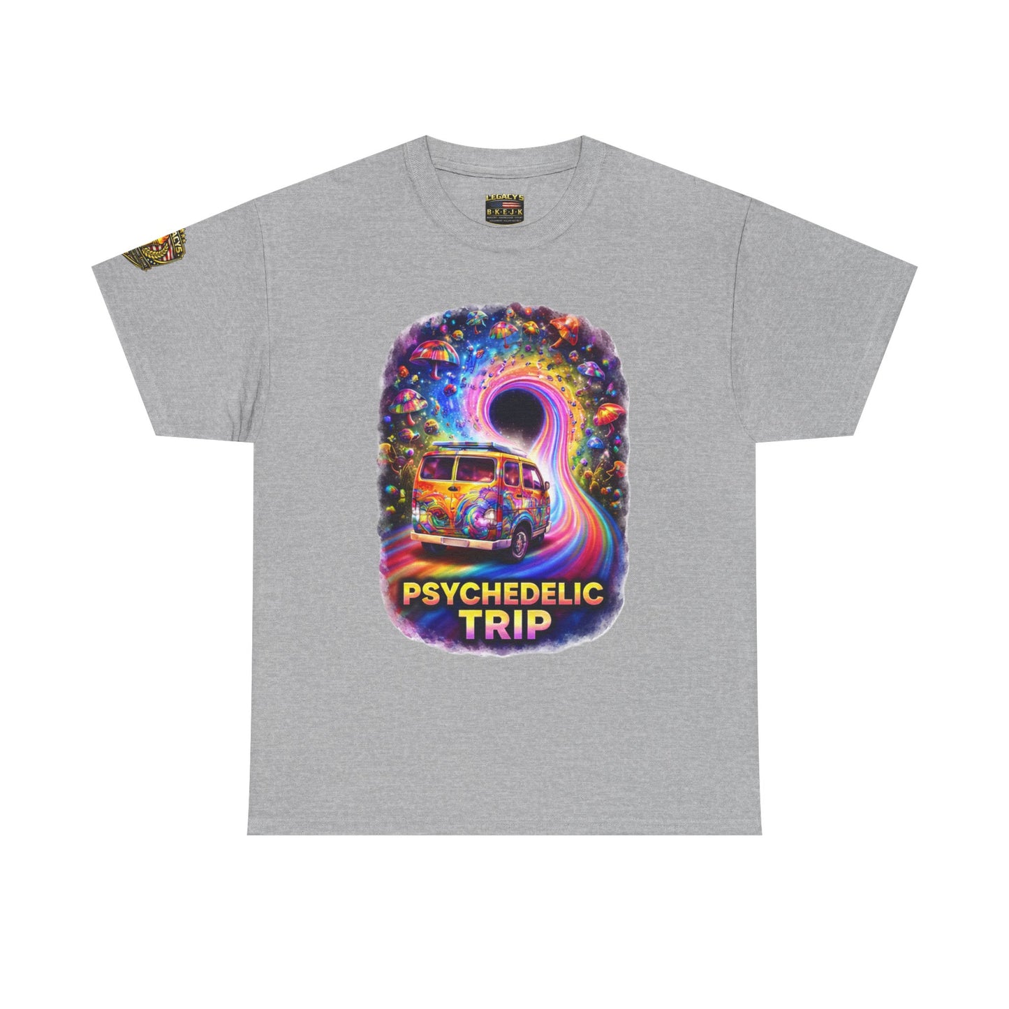 Retro VW Van Cosmic Psychedelic Road Trip T-Shirt