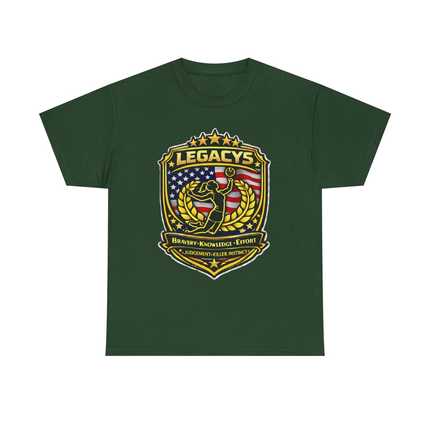 Volleyball - Female Silhouette Legacy Shield T-Shirt