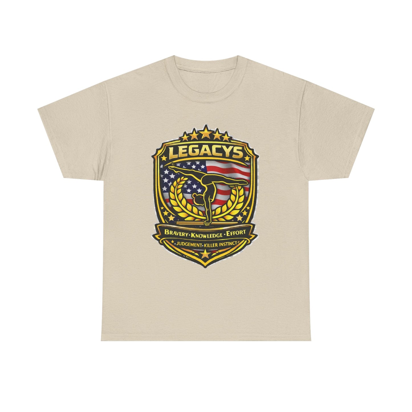 Gymnastics - Female Silhouette Legacy Shield T-Shirt