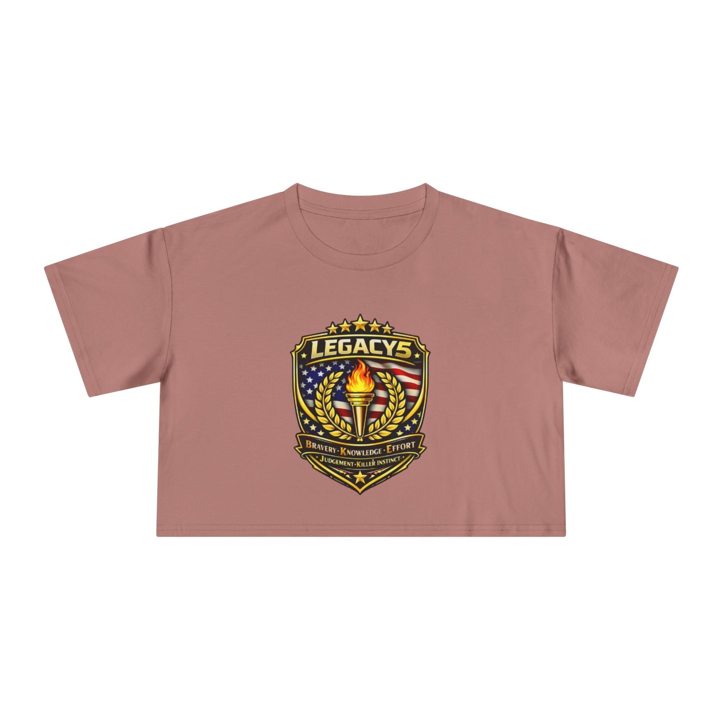 Legacy 5 Shield Crop Tee