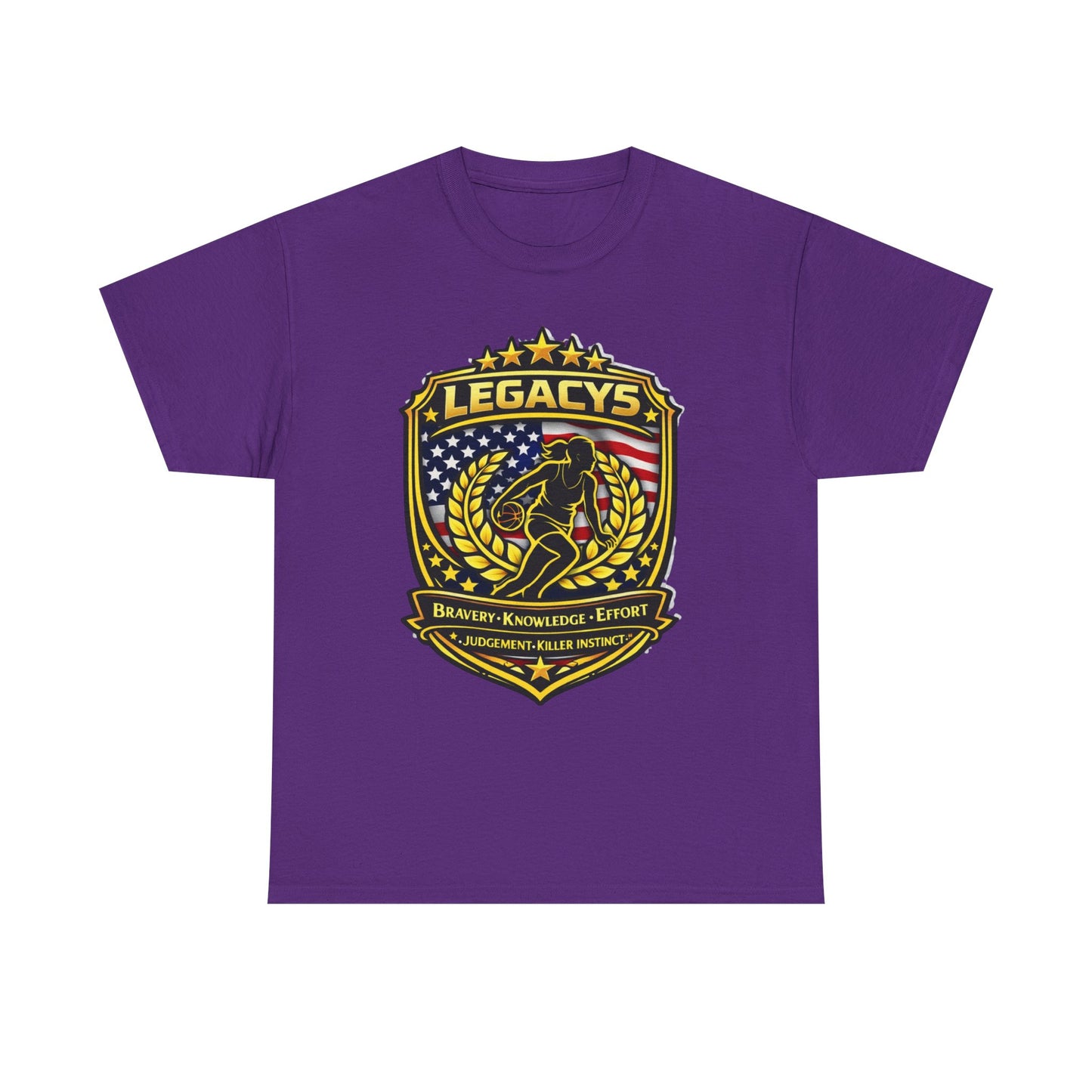 Basketball- Female Silhouette Legacy Shield T-Shirt